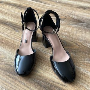 RED VALENTINO Patent Leather Block Heel Pumps